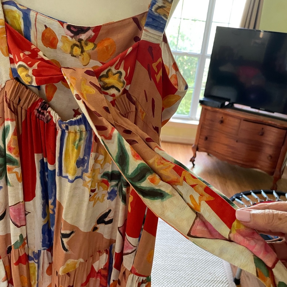 JODIFL Colorful Beachy Boho Patterned Maxi Sundress NWOT “Approximate” size  Med - Picture 2 of 16